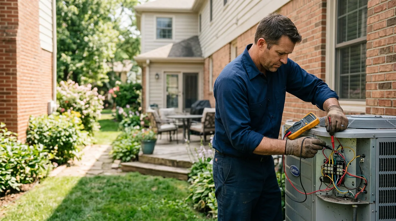 HVAC technician working near Rousseau, KY